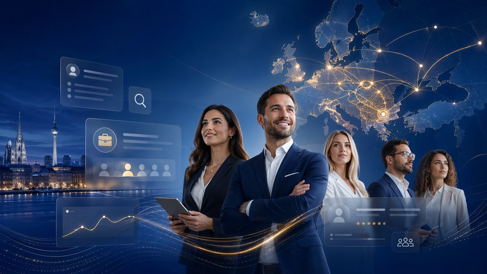 Professional recruitment platform visual